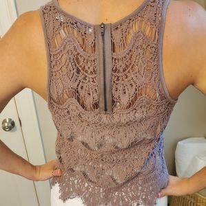 Chloe K crochet lace top